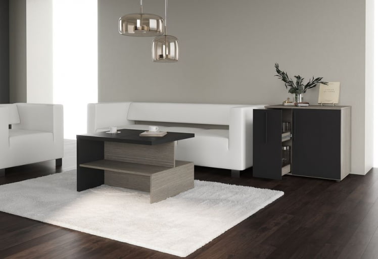 Зона для посетителей VELION №4 Яшма черный Дуб Сильвер_0