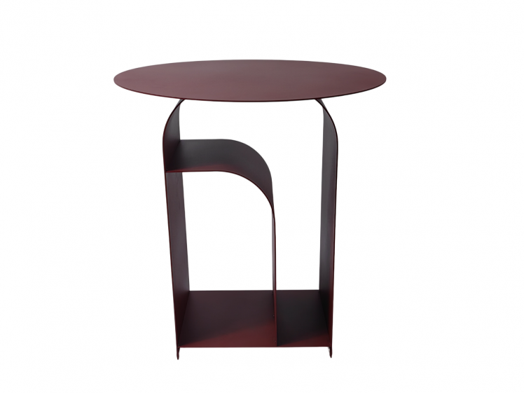 Журнальный столик Arwel металл бордовый_2