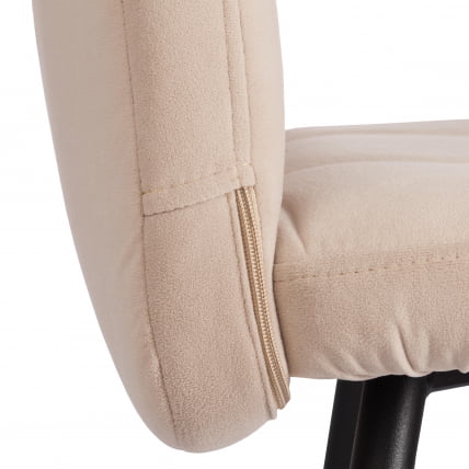 Стул обеденный Medeo LT, велюр, бежевый/черный, 7, 45х56х89 см_8