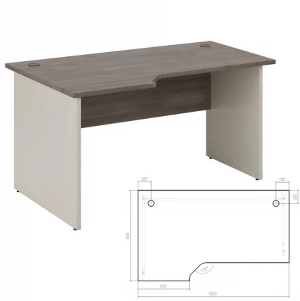 Стол эргономичный правый New Line NLN36315631 Дуб шамони темный_1