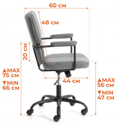 Кресло ALPHA иск. замша, Grey (Cерый)_14