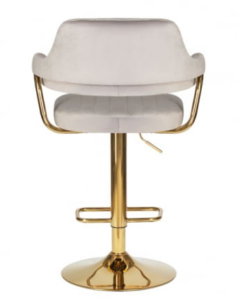 Стул барный DOBRIN CHARLY GOLD (серый велюр (MJ9-75)) 2 шт_5