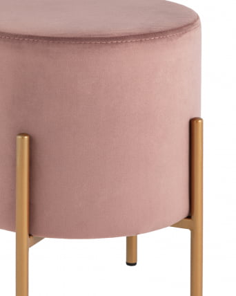 Пуф Кейси велюр Пыльно-розовый_2