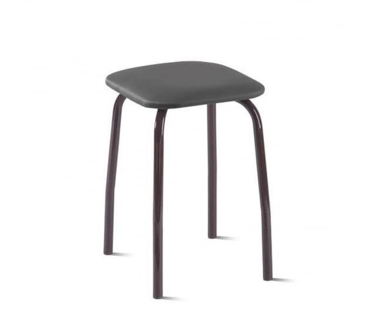 Табурет кухонный 320х320 мм Серый/Металл Коричневый_0