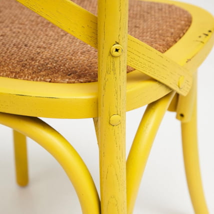 Стул CROSS (mod.CB2001) дерево береза, 49.5*53.5*87, античный желтый_15