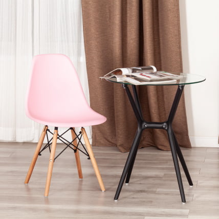 Стул CINDY (EAMES) (mod. 1801) дерево бук/металл/сиденье пластик, 45x51x82 см, Light pink (светло-розовый)_8