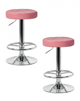 Табурет барный DOBRIN BRUNO (пудрово-розовый велюр (MJ9-32)) 2 шт_0