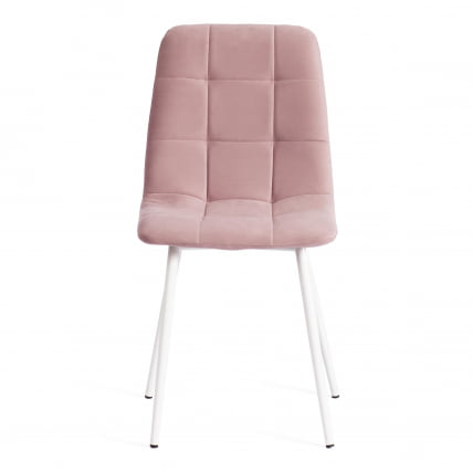 Стул CHILLY MAX Велюр/металл , 45 х 54 х 90 см , пыльно-розовый/белый_4