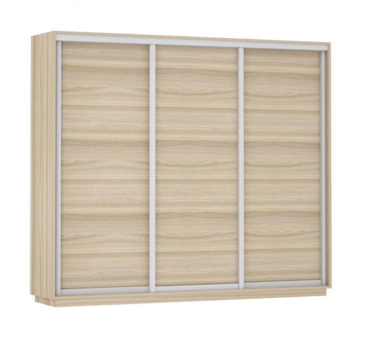 Шкаф-купе трехдверный Экспресс Трио Элемент 2400х2400h Ясень шимо светлый_0