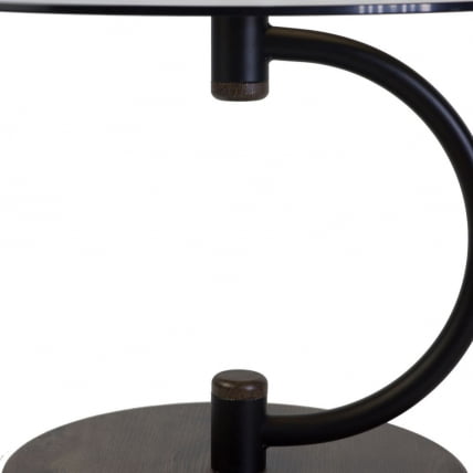 Стол журнальный Дуэт 13Н Черный, дуб маррон / стекло тонированное_3