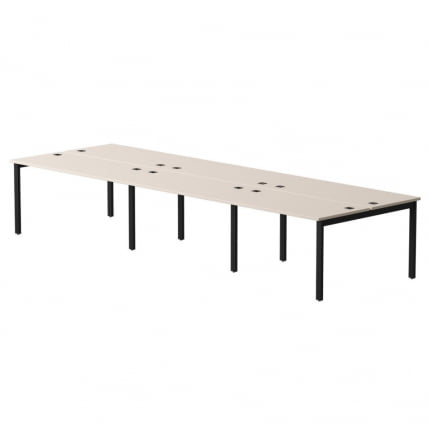 Бенч-система на 6 мест на металлокаркасе, опоры 45 гр Everprof EVO 254S015 (3540) Кашемир Черный_0