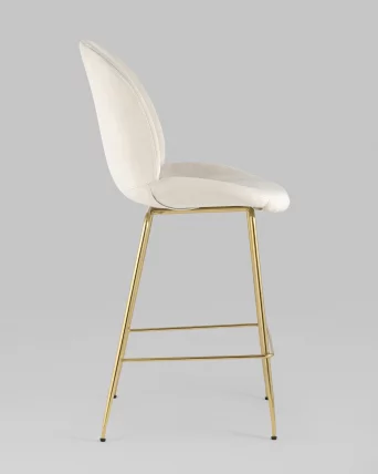 Стул полубарный Beetle со спинкой gold Бежевый_2