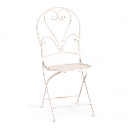 Стул Love Chair (PL08-11140) стальной сплав, античный белый, 40х47,5х94 см_0