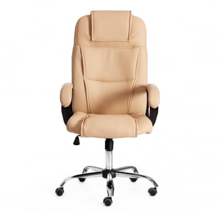 Кресло BERGAMO хром (22) кож/зам, бежевый, 36-34_4