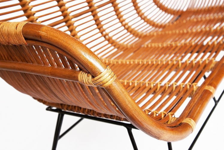 Софа Secret De Maison Pitaya (mod. 02 5089 SP KD/1-1) натуральный ротанг/металл, 80х117х64см, светлый мед/черный_4