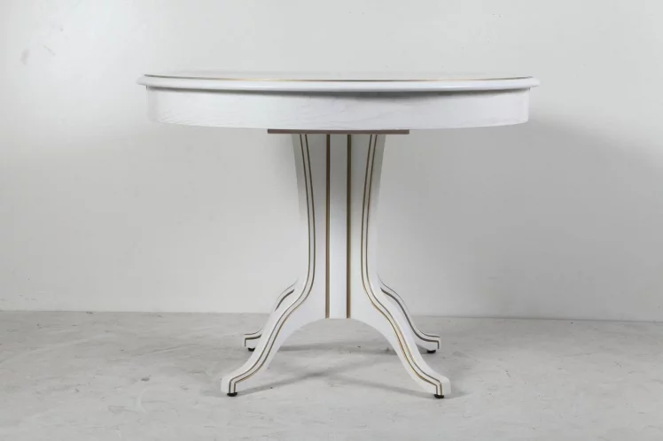 Стол обеденный Орион-5 (d1200) тон 1 с золотой патиной_1