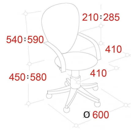 Кресло EChair-318 AL 506144 Серое_4