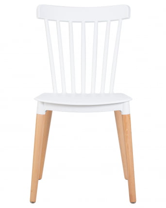 Стул обеденный DOBRIN THEO ножки светлый бук Белый W-02_5