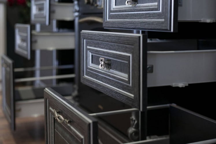 Тумба кухонная 600 с 2 ящиками ЛЮКС (4) Италия ЛД 275.906.000 Черный Дуб темный_2