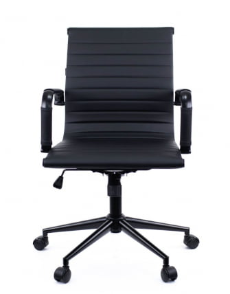 Кресло для персонала Everprof Leo Black T экокожа Черный_2