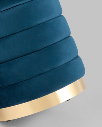 Пуф Франсис с ящиком велюр Синий_5