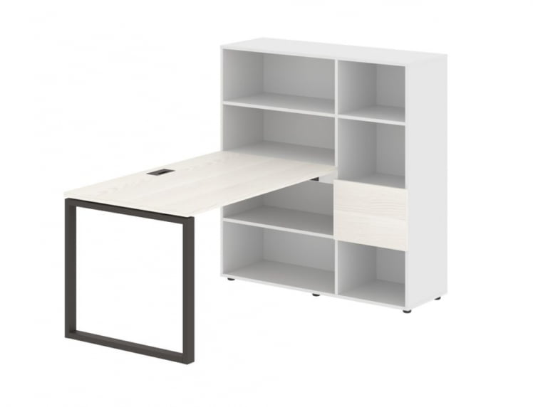 Рабочая станция EDIS EQRST 1213 Ясень Траун Мокко Белый_0