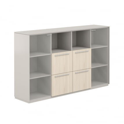 Шкаф средний с ящиками Atlas NZ-0306.GS.YN Серый камень Ясень Наварра_0