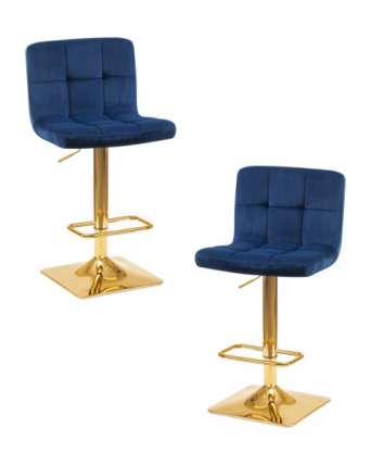 Стул барный DOBRIN GOLDIE (синий велюр (MJ9-117)) 2 шт_0