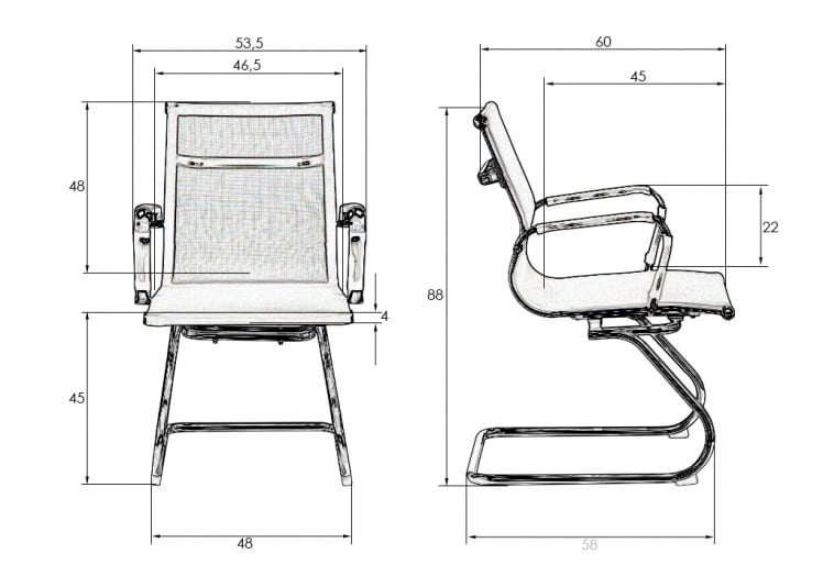 Офисное кресло для посетителей DOBRIN CODY MESH (серый)_9