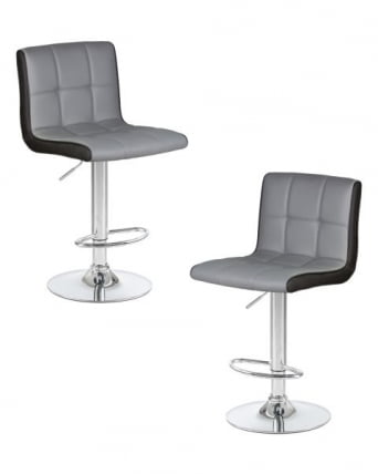 Стул барный DOBRIN CANDY (светло-серый-черный) 2 шт_0