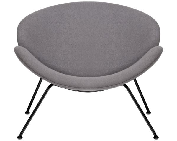 Кресло дизайнерское DOBRIN EMILY (серая ткань AF7, черное основание) 2 шт_6