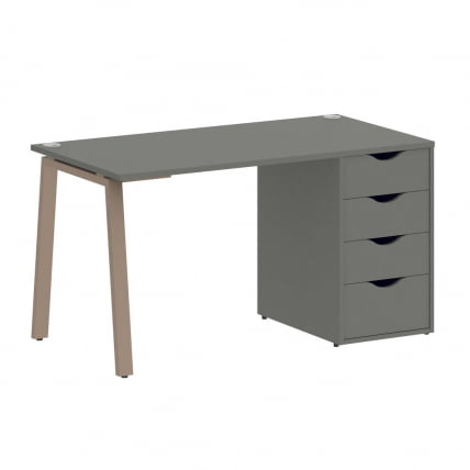 Стол письменный HOME OFFICE VR.SP-3-138.4.A Металлик/Мокко металл_0
