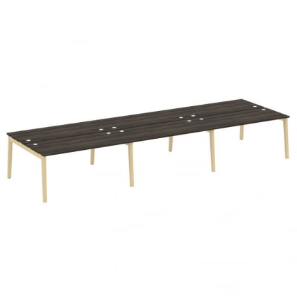 Рабочая станция Оникс Вуд ОВ.Д.РС-6.4.7 Дуб Мали/Дуб Светлый/Металл Белый 4740*1475*750 / OW.D.RS-6.4.7_0