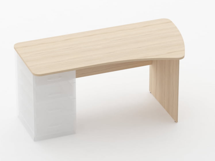 Стол эргономичный под встроенную тумбу Glassy 1.121.16Пр Туя_0