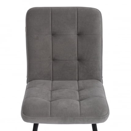 Стул обеденный Medeo флок , 47х56х89, серый/черный, 29_5