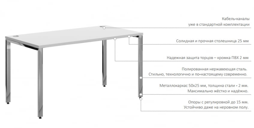 Стол письменный левый XTEN GLOSS XGCET 169 L Бук Тиара_2