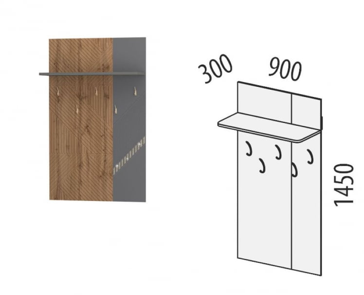 Панель с крючками Монако 402.25_5