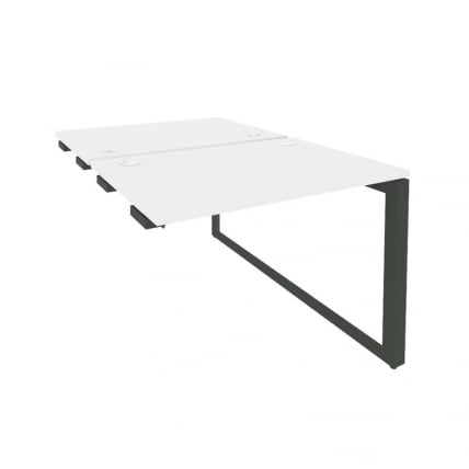 Стол-приставка двойной на О-образном м/к к опорым элем. ONIX O.MO-D.SPR-1.7 Белый Бриллиант/Антрацит_0