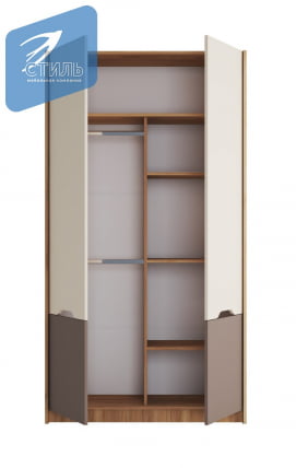 Шкаф RICH ШК-002 Миндаль/Глиняный серый/дуб крафт золотой_1