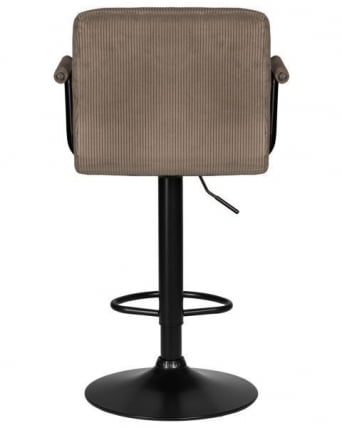 Стул барный DOBRIN KRUGER ARM BLACK (какао вельвет (LAR-E2041-05)) 2 шт_2