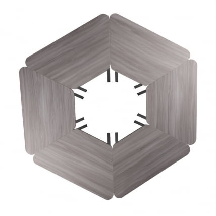 Парта одноместная трапециевидная столешница (рост 3-7) Серый/Металл Серый_2