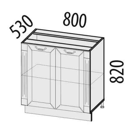 Стол кухонный с колоннами Оливия 71.62_1