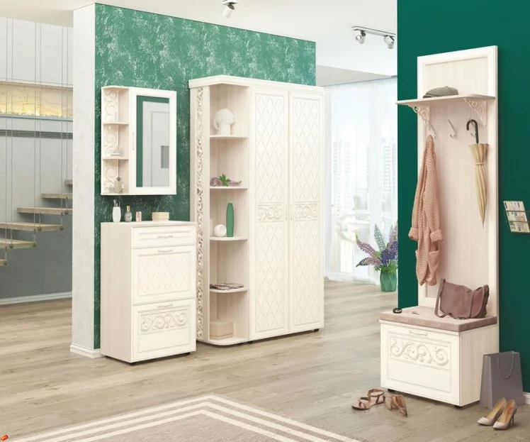 Зеркало с полками (лев/прав) Тиффани 47.17 Сосна Астрид Мелинга_4