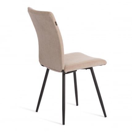 Стул обеденный Monte Carlo флок , 50х55х93, бежевый/черный, 7_2