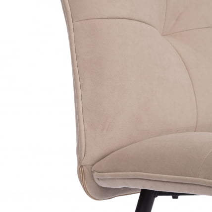 Стул обеденный Sweet флок , 46х55х88, бежевый/черный, 7_7