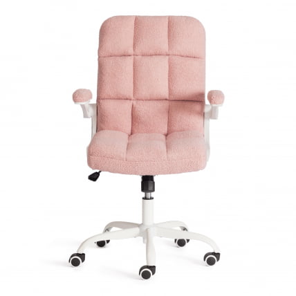 Кресло офисное Lugano Wh ткань teddy, розовый_4