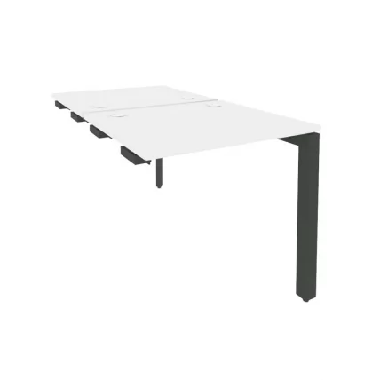 Стол-приставка двойной на П-образном м/к к опорным элем. ONIX O.MP-D.SPR-0.7 Белый Бриллиант/Антрацит_0