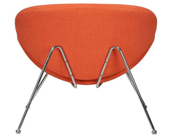 Кресло дизайнерское DOBRIN EMILY (оранжевая ткань AF, хромированная сталь) 2 шт_4