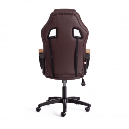 Кресло DRIVER (22) кож/зам/ткань, коричневый/бронза, 36-36/TW-21_3
