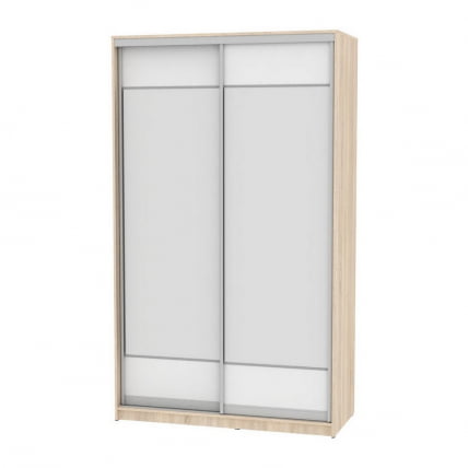 Шкаф-купе B-220х135х60-3(ДСС-Белый-D8D8)_0